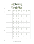 Printable Plant Watering Schedule