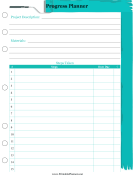 Printable Progress Planner