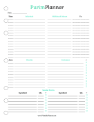 Printable Purim Planner