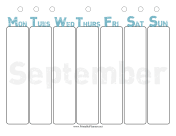 Printable September Weekly Planner