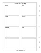 Printable Sketch Journal - Left