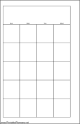 Printable Small Cahier Planner Month On Two Pages - Left