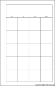 Printable Small Cahier Planner Month On Two Pages - Right