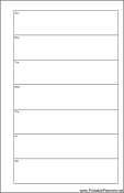 Printable Small Cahier Planner Week On One Page - Right