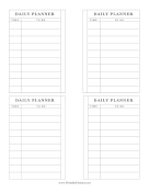 Printable Small Daily Planner