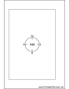 Printable Small Organizer Chronotebook Morning - Left