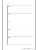 Printable Small Organizer Daily Planner-Day On Two Pages - Right