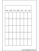 Printable Small Organizer Monthly Planner-Month On A Page - Left