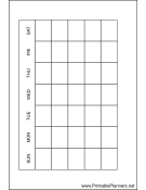 Printable Small Organizer Monthly Planner-Month On A Page - Left (landscape)