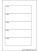 Printable Small Organizer To Do List - Left