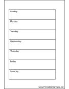 Printable Small Organizer Weekly Planner-Week On A Page - Left