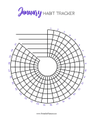 Printable Spiral Tracker January