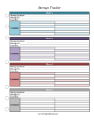 Printable Storage Tracker