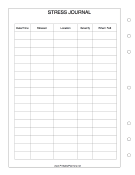 Printable Stress Journal - Left