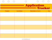 Printable Student Planner — Application Tracker