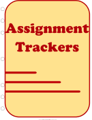 Printable Student — Assignment Trackers (cover page)