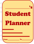 Printable Student Planner — Cover Page