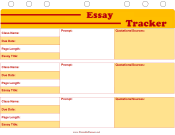 Printable Student Planner — Essay Tracker