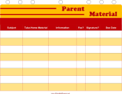 Printable Student Planner — Parent Material