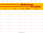 Printable Student Planner — Reference Tracker