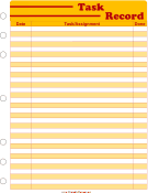 Printable Student Planner — Task Record