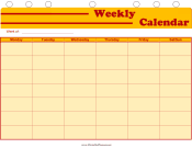 Printable Student Planner — Weekly Calendar