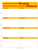 Printable Student Planner — Weekly Calendar