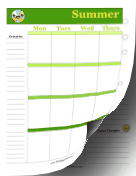 Printable Two Page Summer Planner