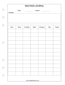 Printable Weather Journal