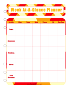 Printable Week at a Glance