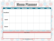 Printable Weekly Menu Planner