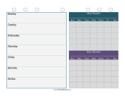 Printable Weekly Planner with Months