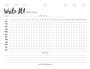 Printable Write It Monthly Word Count