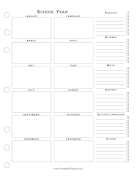 Printable Yearly School Planner