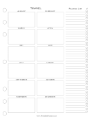 Printable Yearly Travel Planner